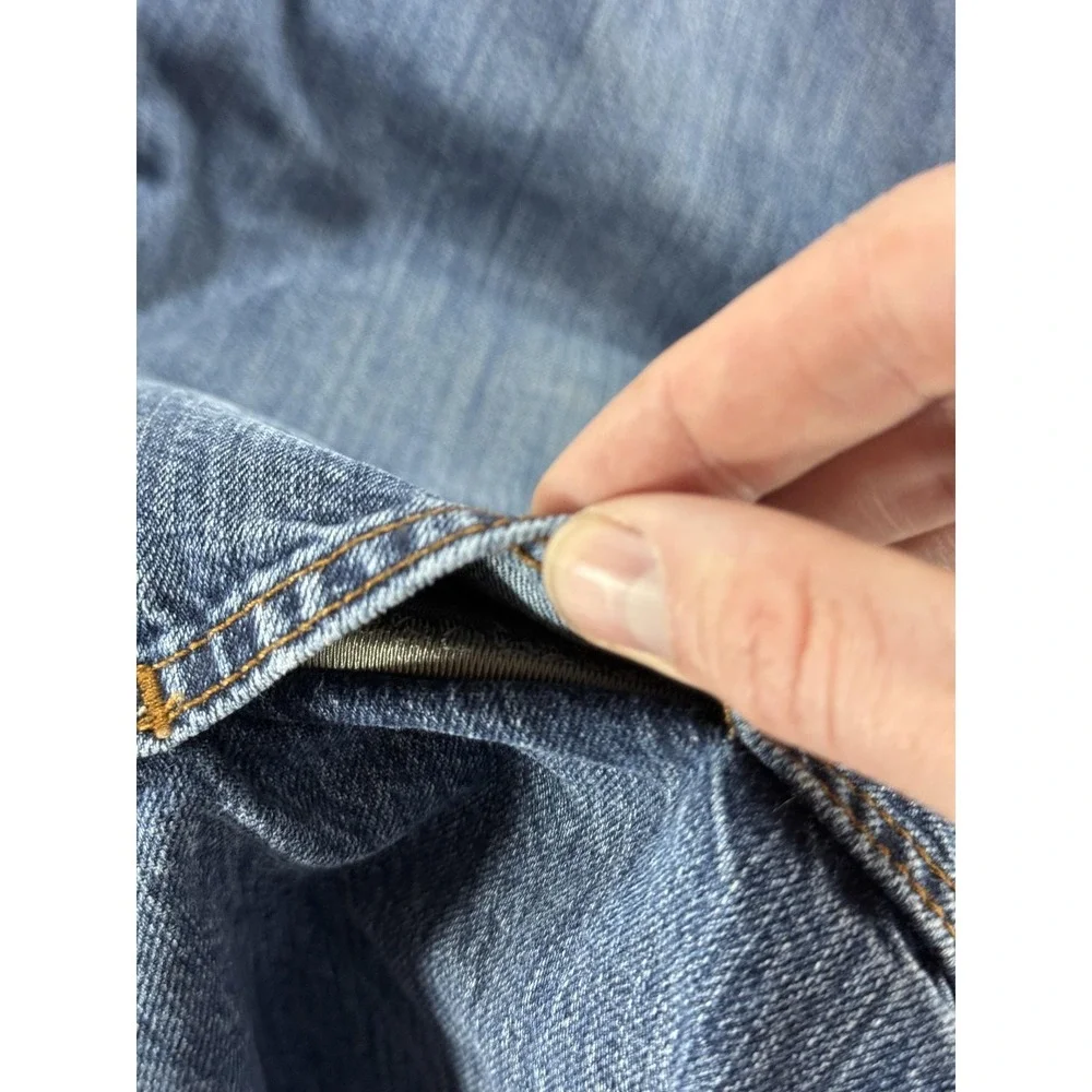 Carhartt Double Knee Jeans Mens 40x30 Medium Wash Blue Work Denim Loose Fit
